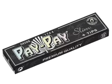 Pay Pay Black Slim & Tips Rolling Papers