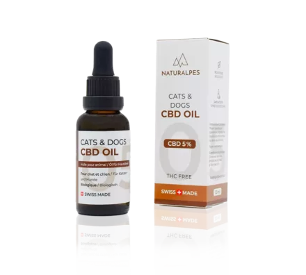 Huile CBD pour chien 5%