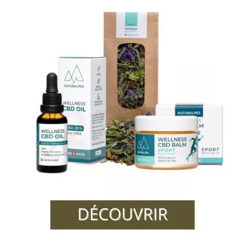 pack cbd bien-être huile wellness 20% – infusion – baume
